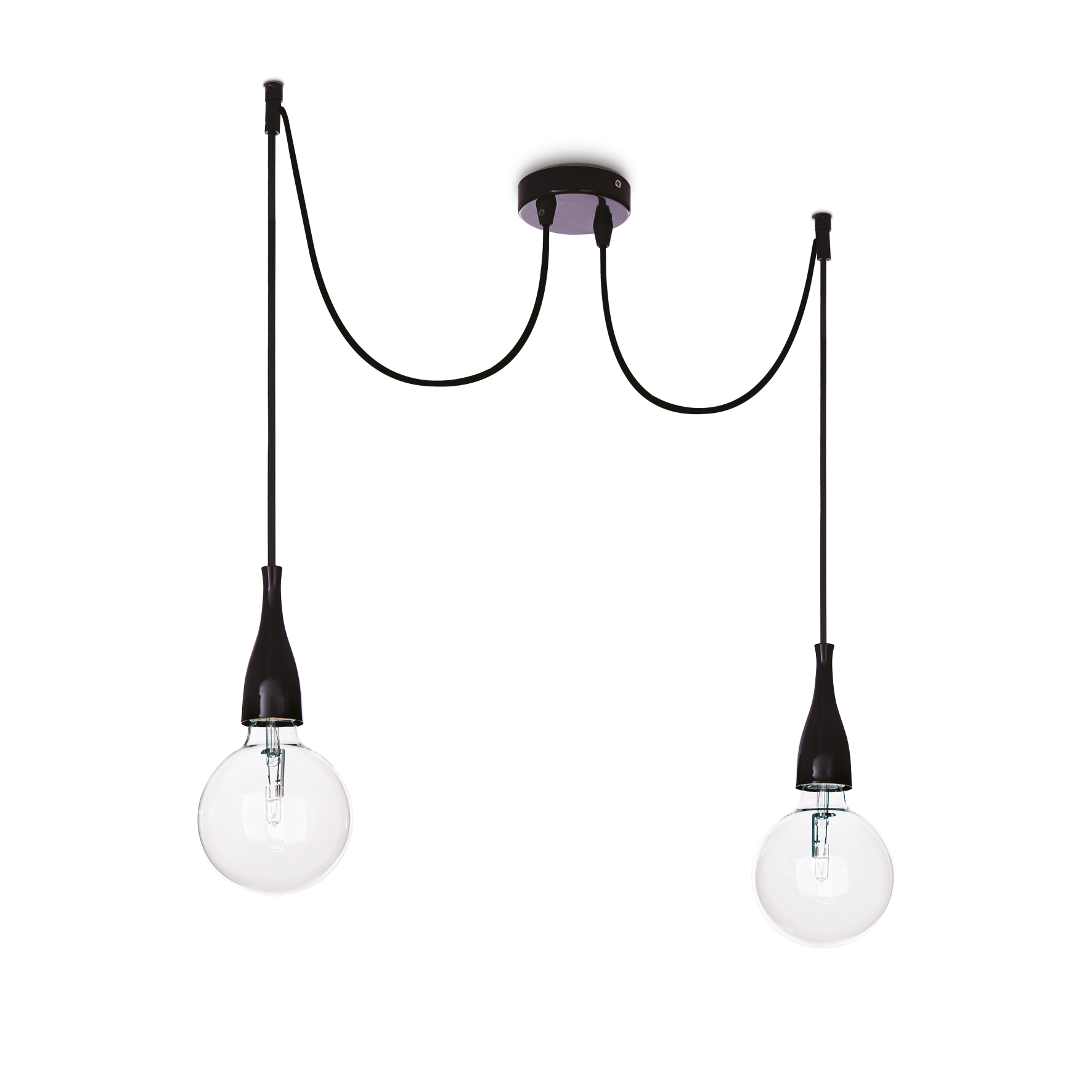 Suspension MINIMAL SP2 noir mat par Ideal Lux éclairage