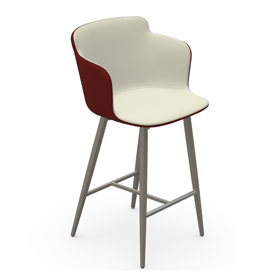 Tabouret Calla De Midj En M Tal Bois Ou Polypropyl Ne Avec Et Sans