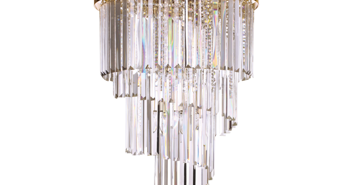 Lustre doré CARLTON SP12 par Ideal Lux éclairage