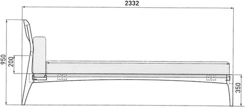 Alta Corte NICE SHORT Econight Letto matrimoniale - struttura in legno, laccato - senza rete