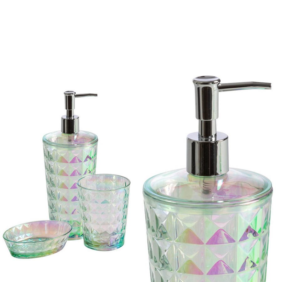 Set Accessori Bagno Cipì collezione Paisley in Pet decorato a