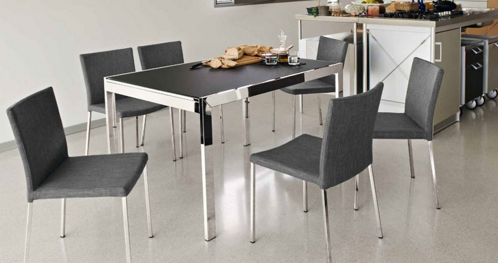 Extendable Table 90 Cm Key Connubia By Calligaris With Glass Top