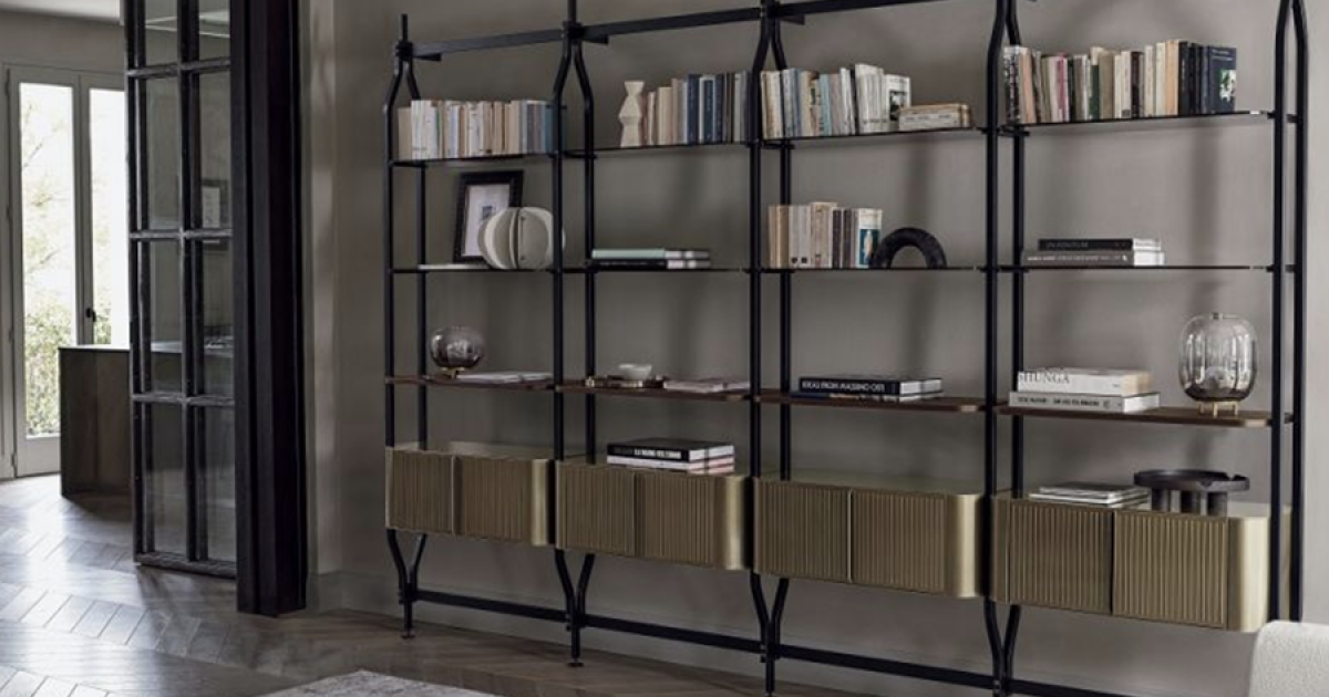 Charlotte Bontempi Wall Or Ceiling Bookcase With Shelves And Containers