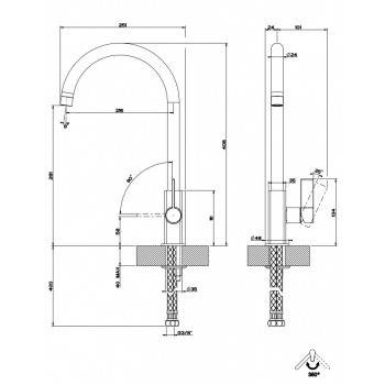 Gessi Faucet Mixer Monaco 17159 - Kitchen Faucet | Pari furniture